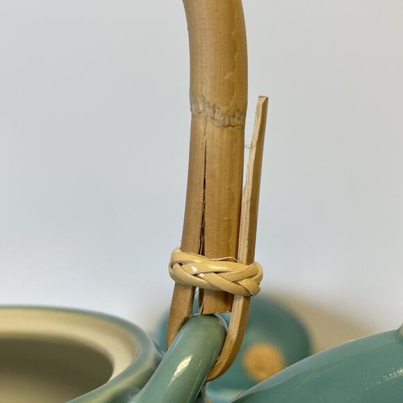 Hakusan Toki Hasami Ware Blue Celadon Service For 5 Tea Set With Gold Accents - Picture 8 of 15